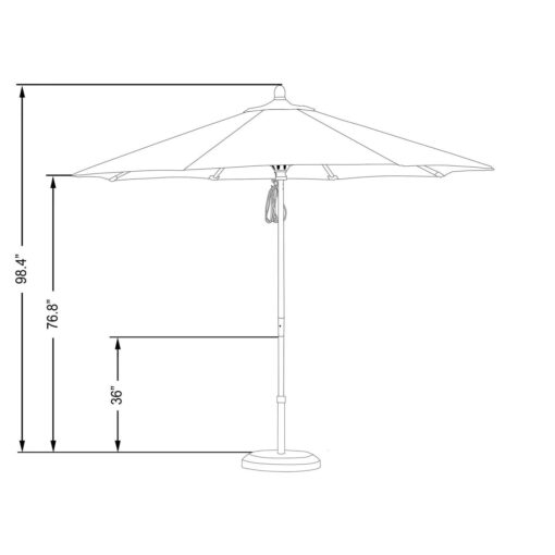California Umbrella Aluminum Market Tilt Umbrella - Image 2
