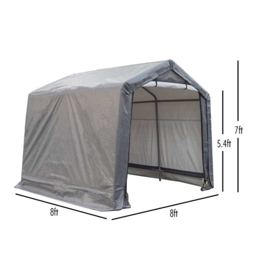 8 ft. x 8 ft. Metal Portable Storage Shed WEATHERFAST - Image 2