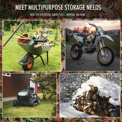 8 ft. x 8 ft. Metal Portable Storage Shed WEATHERFAST - Image 3