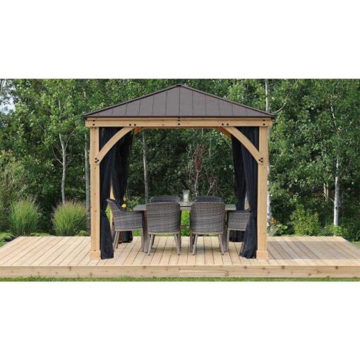 Yardistry Meridian Gazebo Mosquito Mesh Kit - Image 4