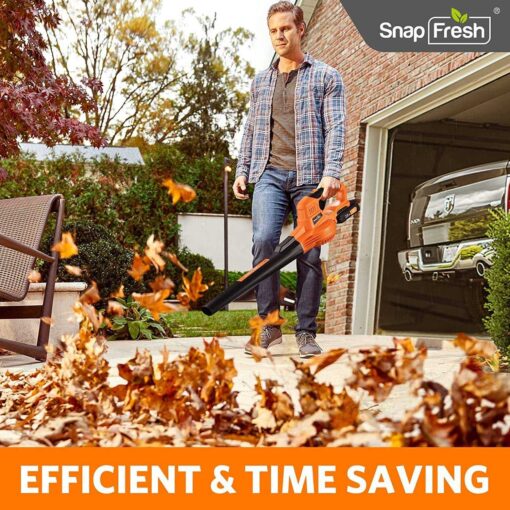 SnapFresh Leaf Blower -20V Cordless Leaf Blower with Battery & Charger - Image 4