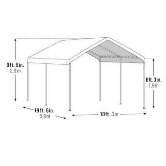 ShelterLogic 19.5-ft x 10-ft Rectangle White Party Canopy 26019 - Image 5