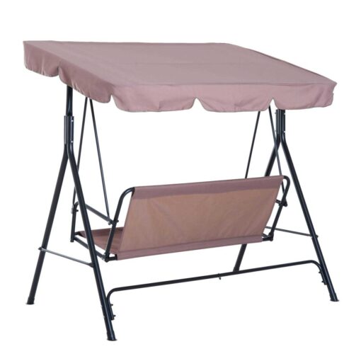 Outsunny 3-Person Porch Lawn Swing with Canopy - Image 3
