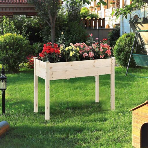 TMEE 4FT Raised Garden Bed with Legs Elevated Garden Box for Vegetable - Image 2