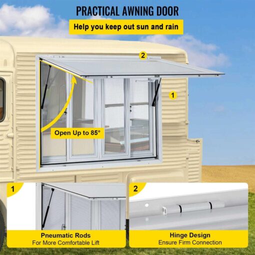 VEVOR Concession Stand Serving Window Food Truck Service Awning SCFWCKYCB - Image 3