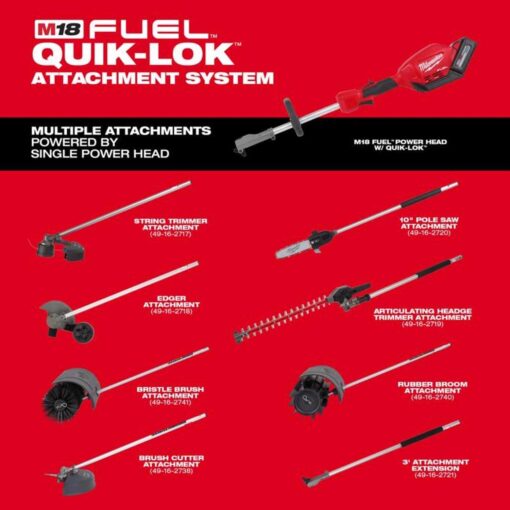 49-16-2717 Milwaukee M18 FUEL QUIK-LOK String Trimmer Attachment - Image 3