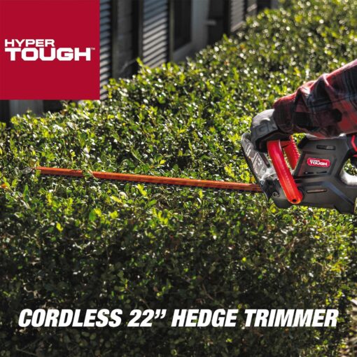Hyper Tough 20V Max 22-inch Cordless Battery Powered Hedge Trimmer - Image 4