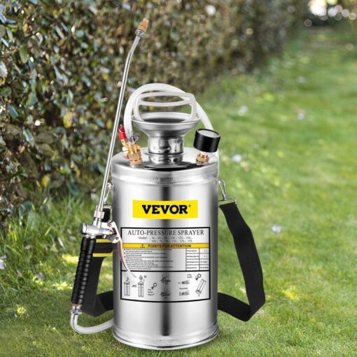 VEVOR Stainless Steel Sprayer Set Wand& Handle& 3.3 Reinforced Hose Tank Sprayer - Image 4