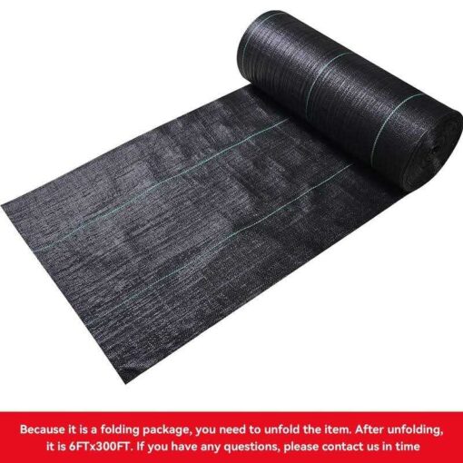 Lgjiaojiao Weed Barrier Landscape Fabric Heavy Duty Weed Block Gardening Ground Cover Mat - Image 2