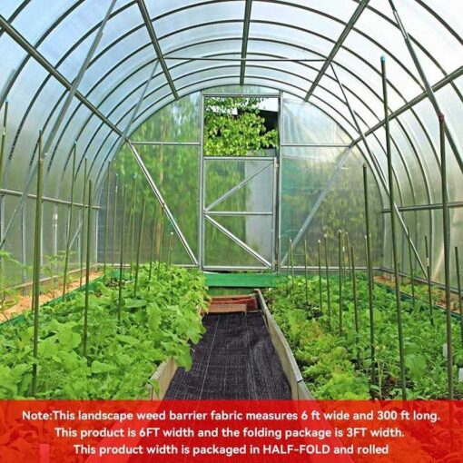 Lgjiaojiao Weed Barrier Landscape Fabric Heavy Duty Weed Block Gardening Ground Cover Mat - Image 4