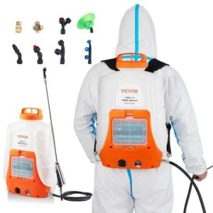 VEVOR Backpack Sprayer 4 Gal Tank 0-90 PSI Adjustable Pressure Battery Powered