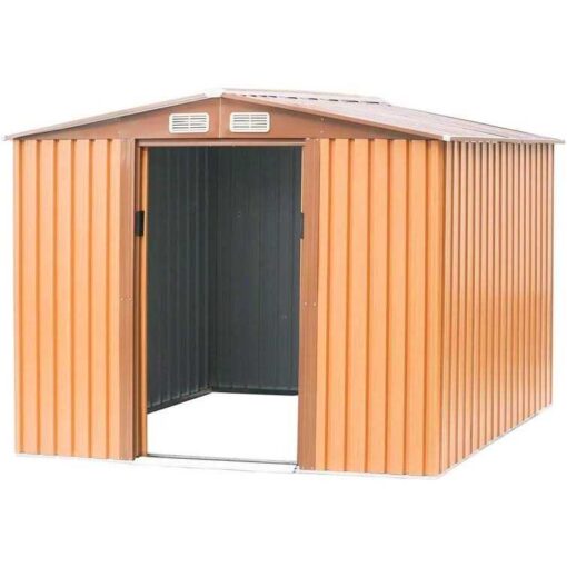 Greesum Metal Outdoor Storage Shed 5ft x 3ft Steel Utility Tool Shed Storage House with Door & Lock - Image 4