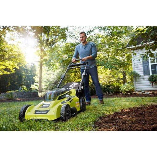Ryobi 20 in. 40-Volt Brushless Cordless Lithium-Ion Battery Walk Behind Push Lawn Mower 6.0 Ah Battery/Charger Included - Image 5