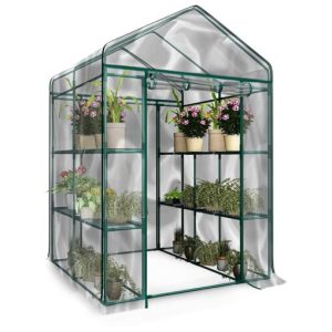Home-Complete Walk-in Greenhouse-Indoor Outdoor with 8 Shelves
