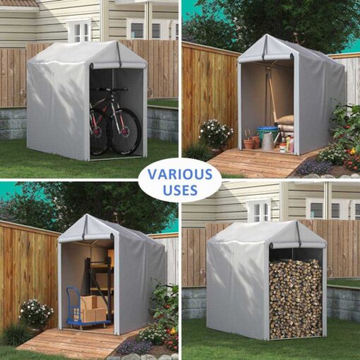 3 ft. 1 in. W x 5 ft. 10 in. D Portable Storage Shed Homall - Image 4