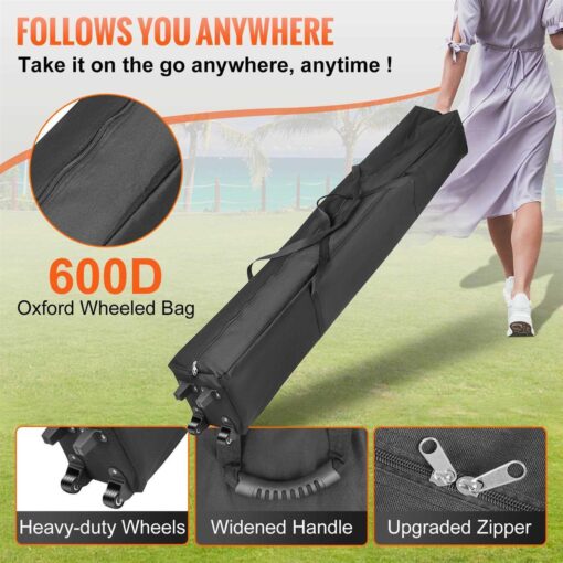 VEVOR 10 Ft. x 10 Ft. Pop Up Canopy Tent Outdoor Patio Gazebo Tent Uv Resistant Waterproof Instant Gazebo Shelter - Image 4
