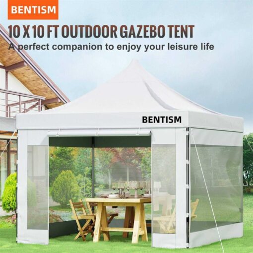 VEVOR 10 Ft. x 10 Ft. Pop Up Canopy Tent Outdoor Patio Gazebo Tent Uv Resistant Waterproof Instant Gazebo Shelter - Image 5