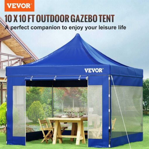 VEVOR 10 Ft. x 10 Ft. Pop Up Canopy Tent Outdoor Patio Gazebo Tent Uv Resistant Waterproof Instant Gazebo Shelter - Image 2