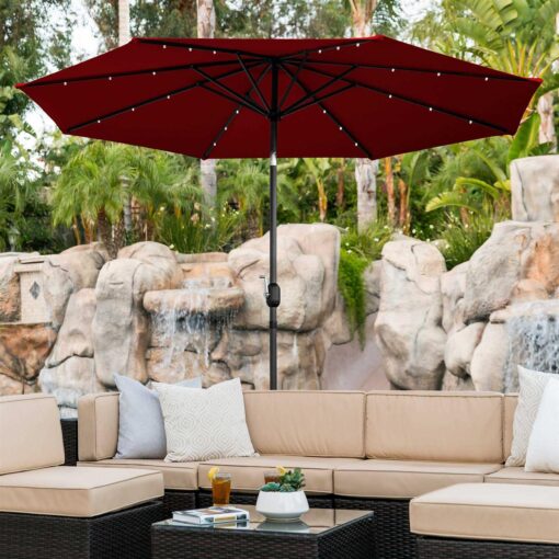 Best Choice Products Solar LED Lighted Patio Umbrella Tilt Adjustment - Image 5