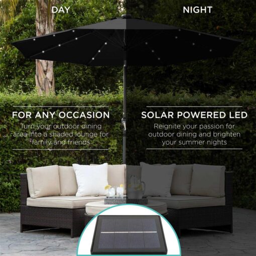 Best Choice Products Solar LED Lighted Patio Umbrella Tilt Adjustment - Image 2