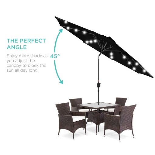 Best Choice Products Solar LED Lighted Patio Umbrella Tilt Adjustment - Image 3