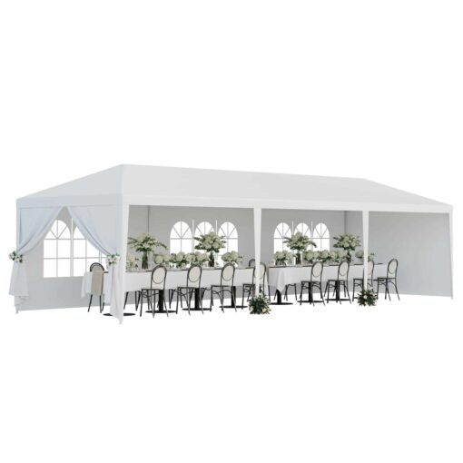 JupiterForce 10 x Outdoor Wedding Party Tent Camping Shelter Gazebo Canopy with Removable Sidewalls Heavy Duty Tent Gazebo Storage BBQ Pavilion