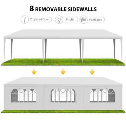 JupiterForce 10 x Outdoor Wedding Party Tent Camping Shelter Gazebo Canopy with Removable Sidewalls Heavy Duty Tent Gazebo Storage BBQ Pavilion - Image 3
