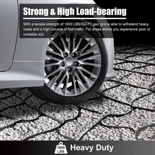 2 Thick Gravel Ground Grid 33ft Geo Grid Driveway Stabilization Grids - Image 2