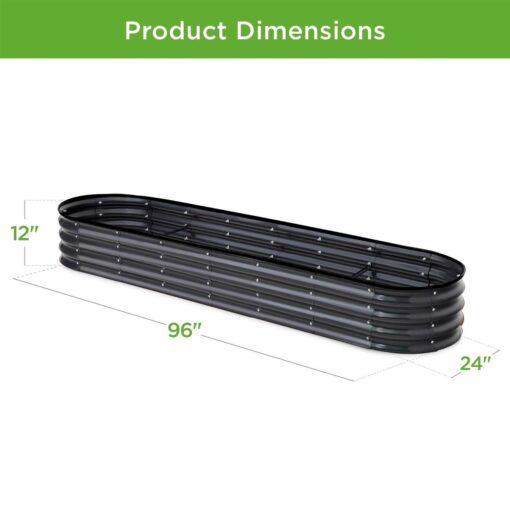 Best Choice Products Metal Raised Garden Bed Oval Outdoor - Image 4