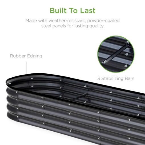 Best Choice Products Metal Raised Garden Bed Oval Outdoor - Image 5