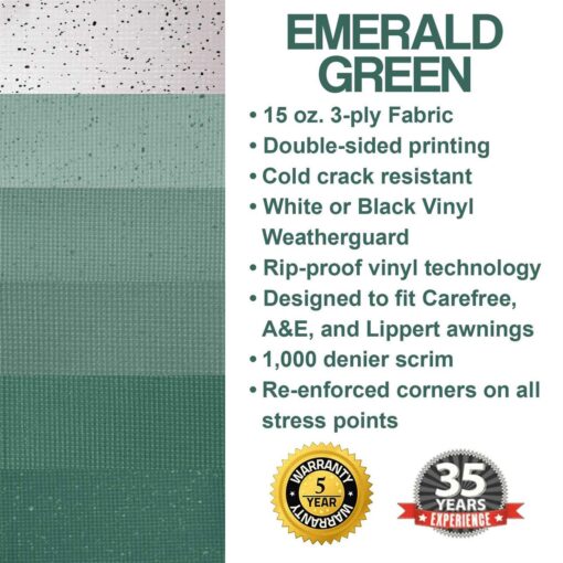 Shadepro Heavy Duty Vinyl RV Awning Fabric Replacement - Image 3