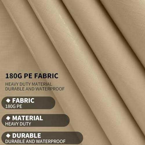 Vanteriam 10’x20' Upgraded Carport Replacement Top Canopy Cover for Car Garage Shelter Tent Party Tent with Ball Bungees - Image 2