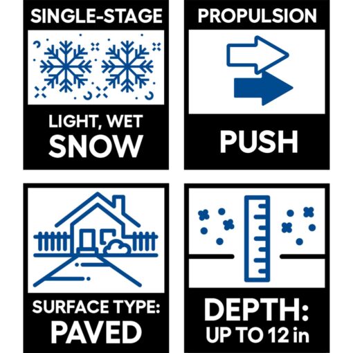 Kobalt 21-in Single-stage Push Electric Snow Blower Rubber A081002 - Image 3