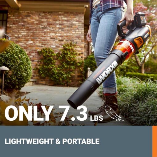 Worx 40V Turbine Cordless Brushless Leaf Blower WG584 - Image 4