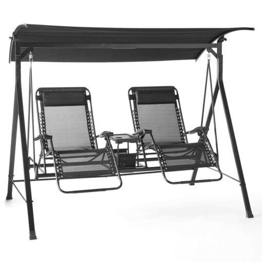 Mainstays Zero-Gravity Steel Porch Swing Canopy