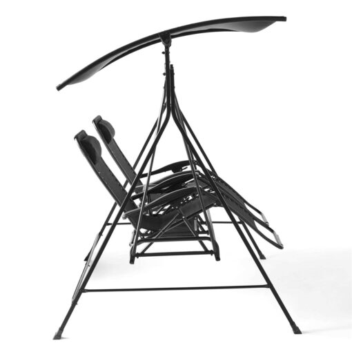 Mainstays Zero-Gravity Steel Porch Swing Canopy - Image 4
