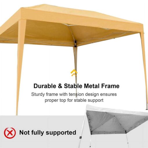 Clipop 10x10ft Pop Up Gazebo Canopy Waterproof Shelter with 4 Side Panels & Carry Bag - Image 5
