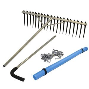 Aquatic Weed Rake with Long Tines For Lakes & Ponds