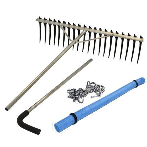 Aquatic Weed Rake with Long Tines For Lakes & Ponds