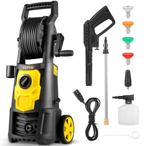 VEVOR Electric Pressure Washer 2000 PSI Max. 1.76 GPM Power Washer with 30 ft Hose & Reel