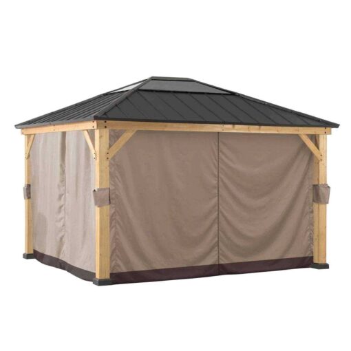 Sunjoy Universal Mosquito Netting Wood Framed Gazebos - Image 3
