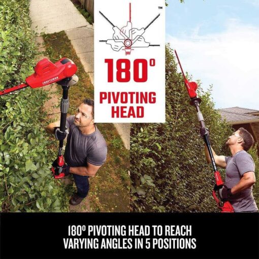 Craftsman 20V Max Pole Cordless Hedge Trimmer - Image 5