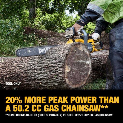 DEWALT 60V MAX Brushless Cordless 20 in. Chainsaw DCCS677B - Image 3