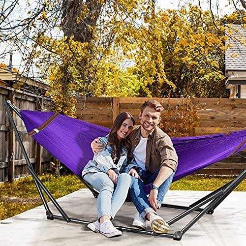 Tranquillo Universal Double Hammock with Adjustable Stand Bag - Image 4