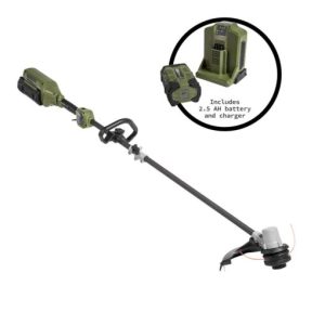 Green Machine 62V Cordless String Trimmer Brushless motor and Auto-Wind spool Battery and Charger