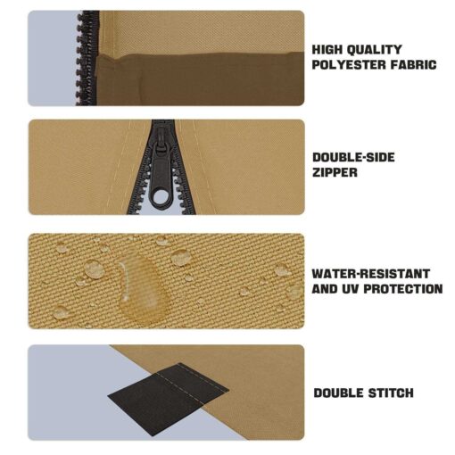 Aoodor 10' x Gazebo Curtain Replacement Universal 4-Panel Sidewalls - Image 3