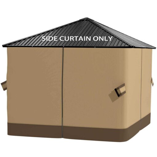Aoodor 10' x Gazebo Curtain Replacement Universal 4-Panel Sidewalls - Image 4