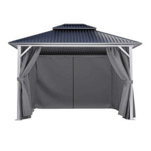 Aoodor 10' x Gazebo Curtain Replacement Universal 4-Panel Sidewalls