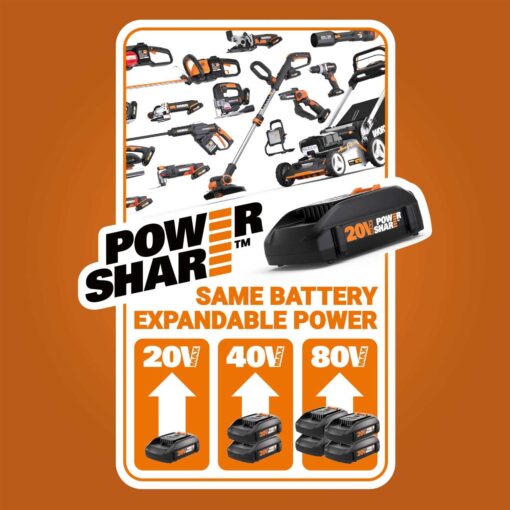 WORX Power Share 20V GT 3.0 Trimmer & Turbine Blower - WG928 - Image 3