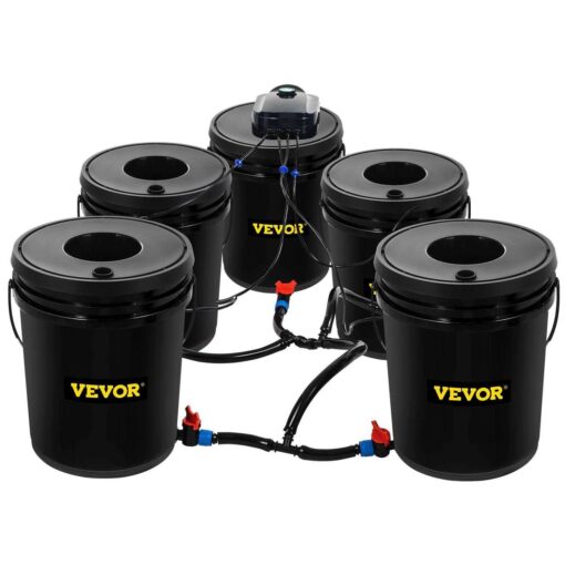 VEVOR Hydroponics Deep Water Culture Dwc Hydroponic System 5 Gallon 5 Buckets SSSPXTYX5110VUJGVV1 - Image 4